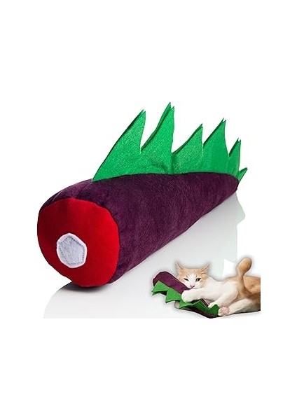 Pawdaz Matatabi - Dıno (40X12CM) Bol Sesli, Bol Kokulu Kedi Oyuncağı (Mor)