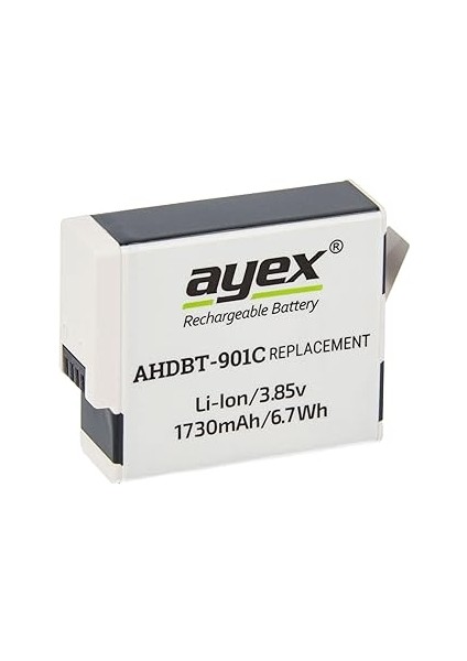 Ayex AHDBT-901C Batarya, Hero 9, 10, 11, 12 Ile Uyumlu