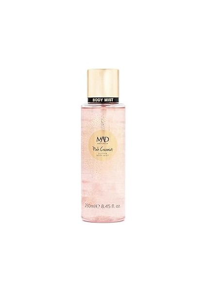 Mad Pink Coconut 250 ml Glitter Body Mist – Hindistan Cevizi, Şeftali ve Yasemin Işıltılı Vücut Spr