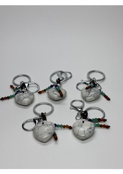 Havlit Doğaltaş Anahtarlık Charm Kalp fırsatları