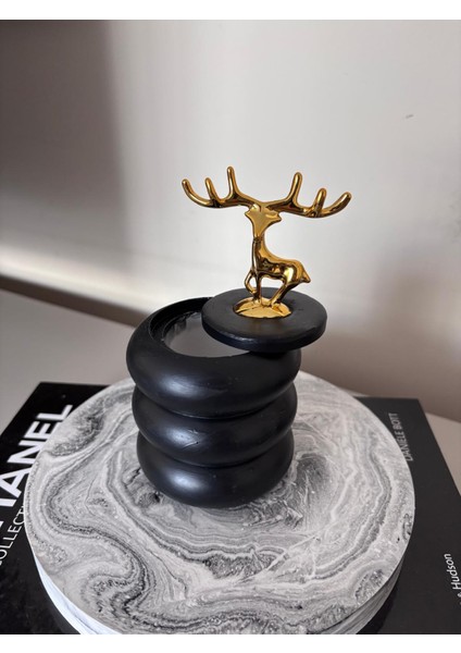 Geyik Gold Kapaklı Dekoratif Bubble Organizer Tabak/kutu Siyah fiyatları