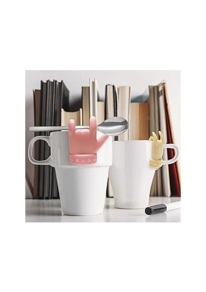 Busstier Çay ve Kahve Buddy Seti, 2 Adet, Silikon Kaşık ve Çay Poşeti Tutacağı, Bpa Içermez, Çok Am