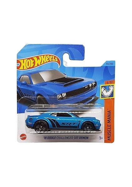 Hot Wheels - ´18 Dodge Challenger Srt Demon - Muscle Mania 6/10 - HKJ54 - Short Card - Mopar -