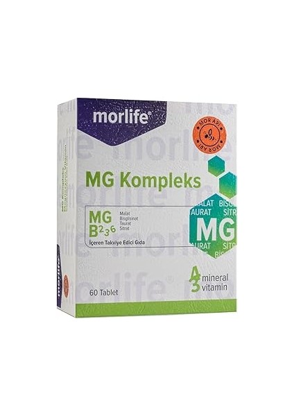 Morlife Mg Komplex Magnezyum 60 Tablet