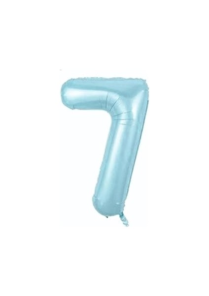 7 Açık Renk Rakam Folyo Balon 80 cm