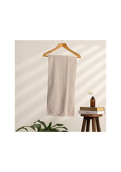 Soley | Alana | Extra Yumuşak Pamuklu Pirinç Örgü Vücut Havlusu Bej