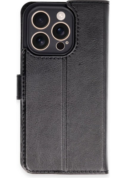 iPhone 16 Pro Kılıf Trend S Plus Kapaklı Kılıf - Siyah - MRS1761-1783