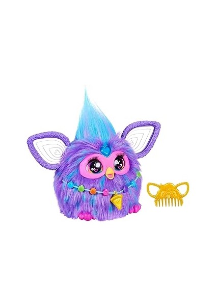 Furby Mor Interaktif Pelüş Oyuncak - Türkçe Versiyonu