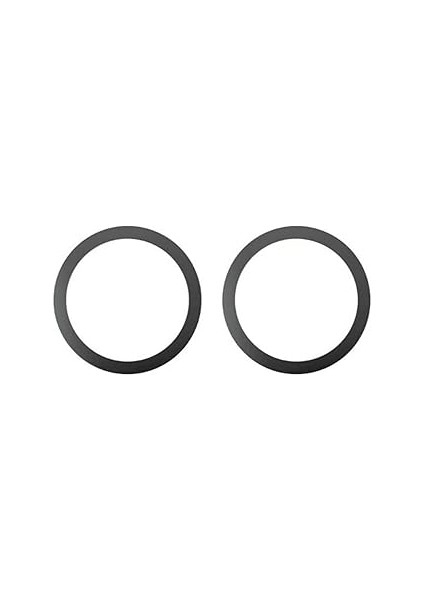 Livx Metal Halka Yüzük Ring 8 ve Üstü ile Uyumlu 2'li Paket Siyah