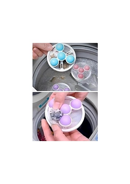 Çamaşır Makinesi Için Toz ve Evcil Hayvan Kedi Köpek Tüyü Toplayıcı Yıkanabilir Tüy Temizleme Tekli