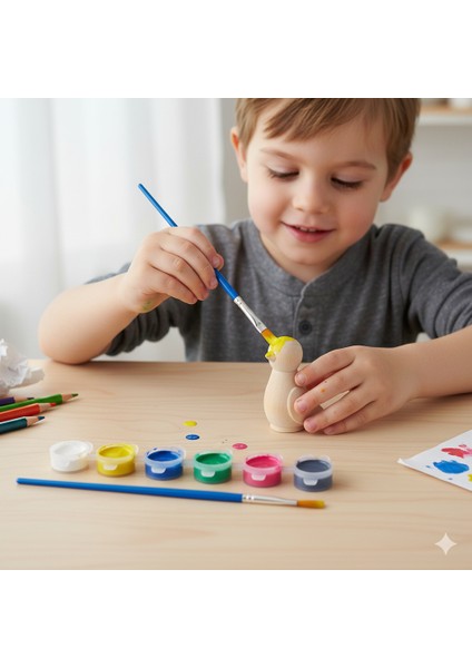 Sertifikalı 6 Renk Boya & Fırça Takımı – Aktivite Tasarım Seti fırsatları