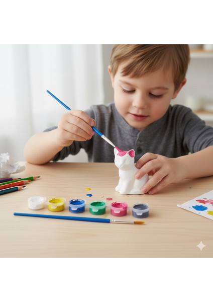 Sertifikalı 6 Renk Boya & Fırça Takımı – Aktivite Tasarım Seti indirimleri