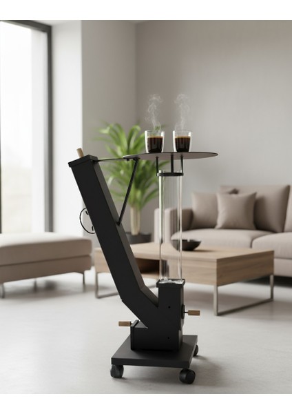 Sehpahlı Modern Tasarım Pelet Sobası | Teras, Kafe, Kış Bahçesi Için Dekoratif Isıtıcı