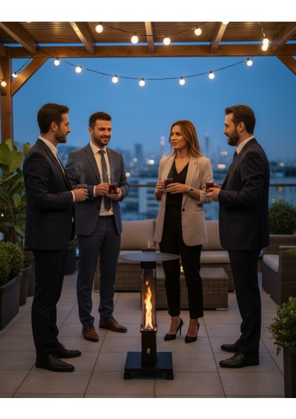 Sehpahlı Modern Tasarım Pelet Sobası | Teras, Kafe, Kış Bahçesi Için Dekoratif Isıtıcı fırsatları