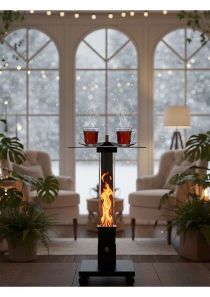 Sehpahlı Modern Tasarım Pelet Sobası | Teras, Kafe, Kış Bahçesi Için Dekoratif Isıtıcı indirimleri