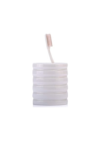 Bosphorus Seramik Diş Fırçalık Oval Çizgili