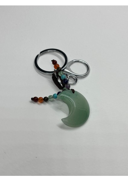 Aventurin Fengshuı Şans Bereket Anahtarlığı Charm Hilal fiyatları
