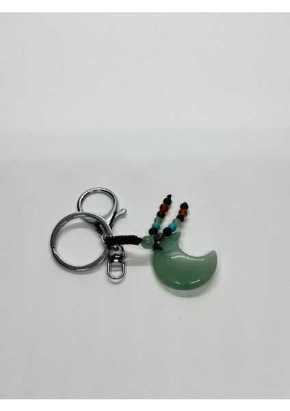 Aventurin Fengshuı Şans Bereket Anahtarlığı Charm Hilal modelleri