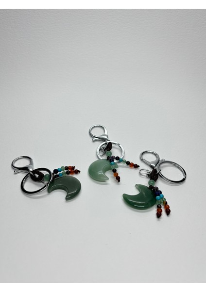 Aventurin Fengshuı Şans Bereket Anahtarlığı Charm Hilal fırsatları