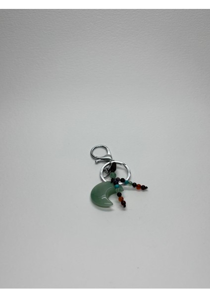 Aventurin Fengshuı Şans Bereket Anahtarlığı Charm Hilal indirimleri