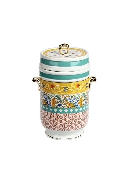 Lucky Eliana Bone Porselen Kulplu Kavanoz 22 cm