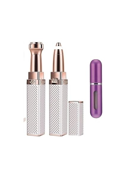 Mobee 2 Başlıklı Kıl Tüy Bıyık Kaş Alma Epilatörü ve Parfüm Şişesi