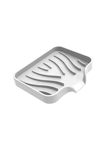 Ti̇neke Silikon Mutfak, Banyo Su Giderli Vantuzlu Esnek Sabunluk Beyaz Renk