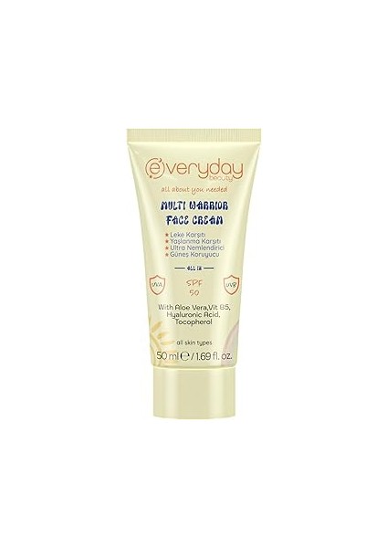 Everyday Beauty Multi Warrior SPF50 Leke ve Yaşlanma Karşıtı Nemlendirici Uva - Uvb Güneş Koruma 4