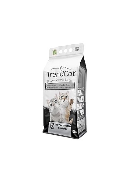 Grey Activated Control Topaklanan Koku Hapseden Tozsuz 10 Lt Kedi Kumu