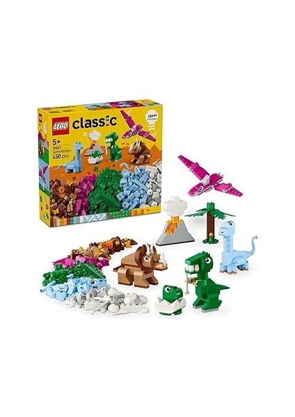 Yaratıcı Dinozorlar 11041-5 Yaş ve Üzeri Çocuklar Için Yaratıcı ve Eğlenceli Oyuncak Y