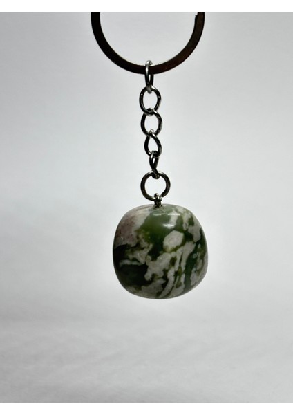 Yeşim Taşı Doğaltaş Anahtarlık Charm