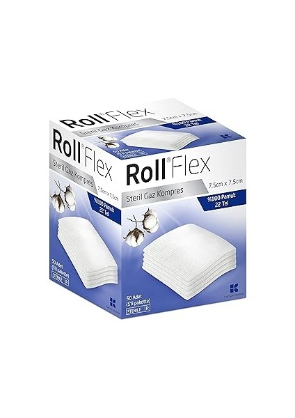Roll 131406 Flex Gaz Kompres 7.5 cm x 7.5 cm 50 Li