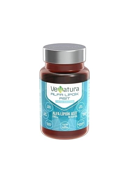 Venatura Alfa Lipoik Asit 200 Mg 90 Kapsül Aromasiz Renkli