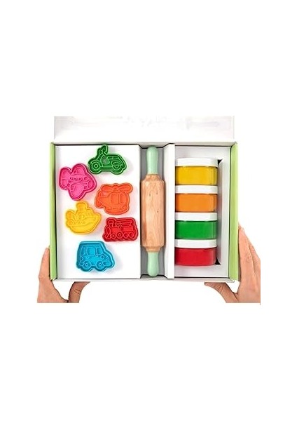 Doğal Oyun Hamurları Premıum Kutu Set - Taşıtlar