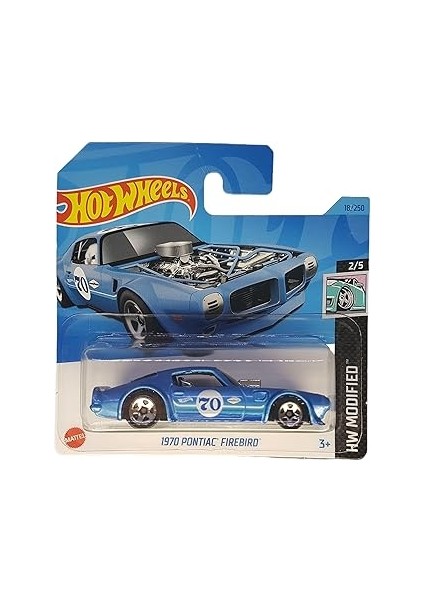 Hot Wheels - 1970 Pontiac Firebird - Hw Modified 2/5 - HKH83 - Short Card - Good Year - -