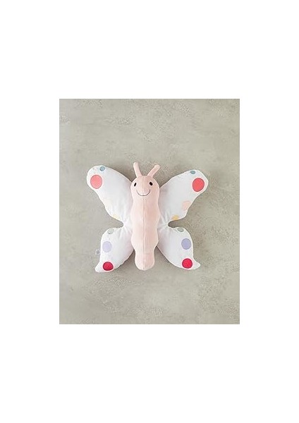 English Butterfly Bebe Dekoratif Kırlent 40 cm Beyaz