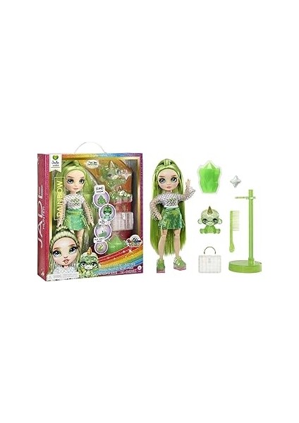 Mgae Rainbow High Jade Parlak Slime ve Evcil Hayvan Serisi Bebeği