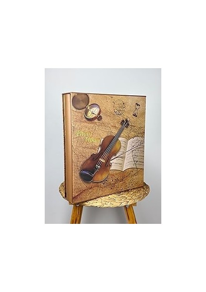 Rabsev RS25 Fotoğraf Albümü 10X15CM 600 Lük Keman Desenli Kutulu Yatay Dikey Modeli