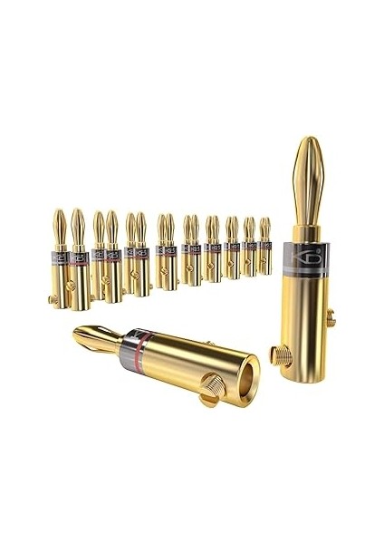 Kabeldirekt – Muz Fiş-10 Çift (6 Mm²'ye Kadar Hoparlör Kablosu Için Muz Fiş Bağlantısı, Hifi Kutusu