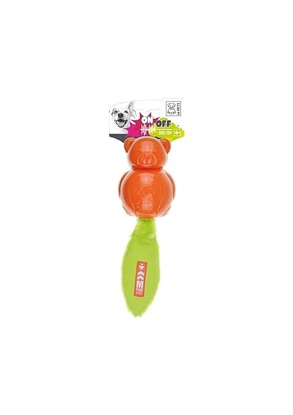 M-Pets On/off Teddy Köpekler Içi̇n Kauçuk Oyuncak Orange/green