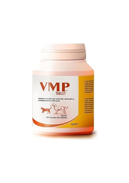 Zoetis Vmp Kedi ve Köpekler Için Multivitamin Mineral 50 Tablet
