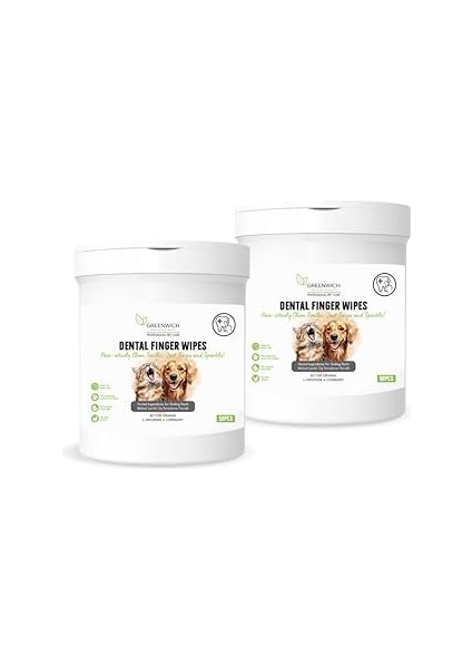 Greenwich Bitkisel Içerikli Kedi Köpek Diş Mendili 2 * 50 Adet | Tartar, Ağız Kokusu | Diş