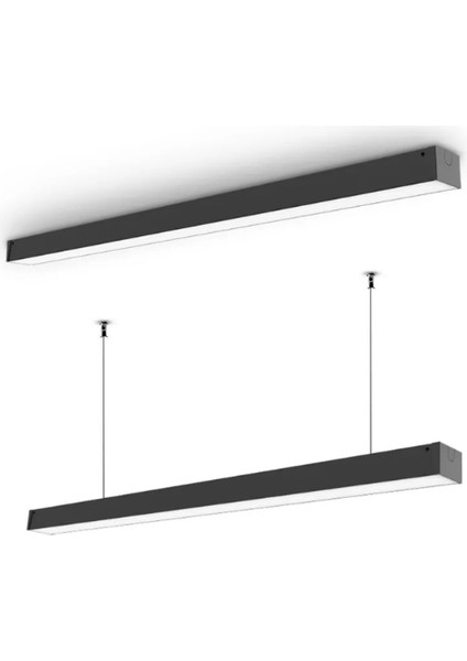 Ledenerji Beyaz Kasa LED Lineer Aydınlatma 100 cm 6500K- Beyaz Işık Rengi Sarkıt Avize Armatür modelleri