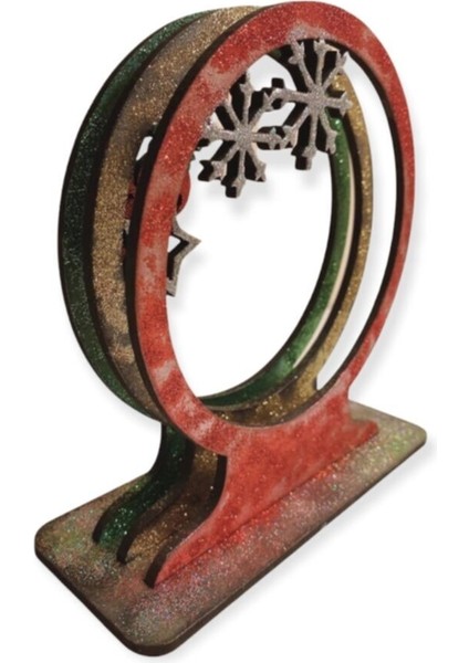 Renkli Ahşap Yılbaşı Süsü, 8 Adet, Şık ve Doğal Dekoratif Süsler fiyatları