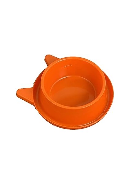 Miapet Plastik Kedi Kulaklı Mama ve Su Kabı 400 ml Turuncu