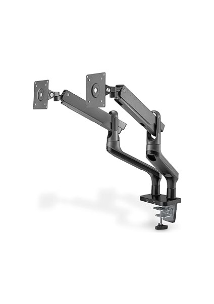 Digitus Monitör Tutucu, Masa Kelepçesi, Çift Montajlı, Gazlı Amortisör, Entegre USB Bağlantı Noktas