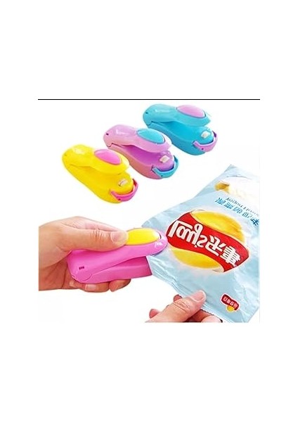 Mobee Pilli Poşet Kapatıcı Kapatma Makinası Ağzı Yapıştırma Aleti Buzdolabı Poşeti Kapatma Aparatı