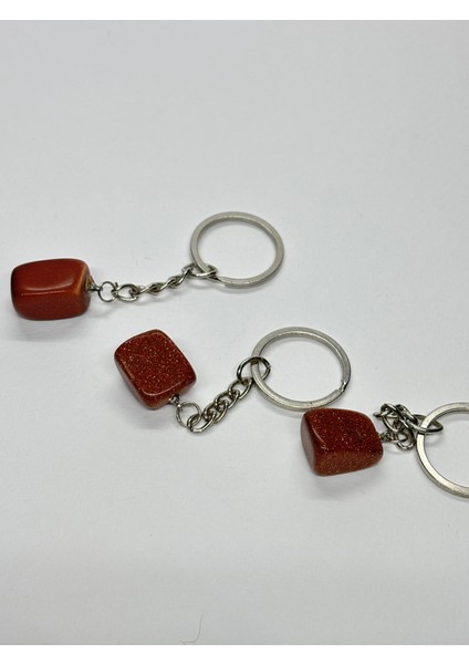 Ay Taşı Doğaltaş Anahtarlık Charm Küp modelleri