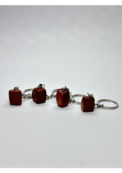 Ay Taşı Doğaltaş Anahtarlık Charm Küp fırsatları