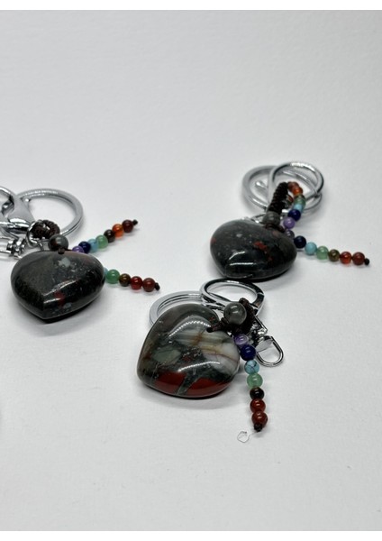 Kan Taşı Doğaltaş Anahtarlık Charm Kalp fiyatları